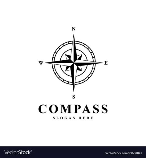 Compass Logo Template Royalty Free Vector Image