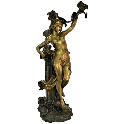 Sculpture En Fer Art Nouveau De Femme En Vente Sur 1stDibs