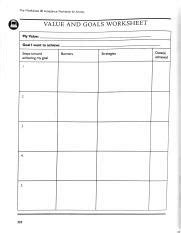 Values and Goals Worksheet.pdf - | Course Hero