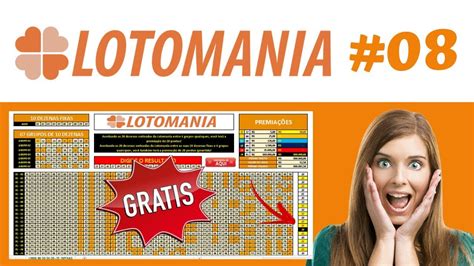 08 LOTOMANIA PLANILHA LOTOMANIA 80 DEZENAS GRÁTIS 20 PONTOS 100