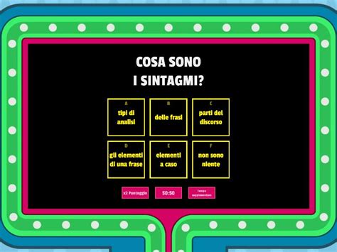 Analisi Logica Costituzione Italiana E Analisi Grammaticale Gameshow