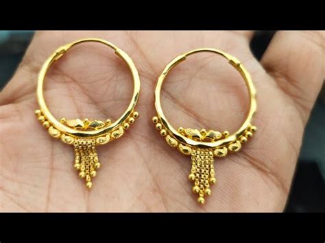 Big Size Gold Earrings Bali Design New Fancy Gold Bali Design With