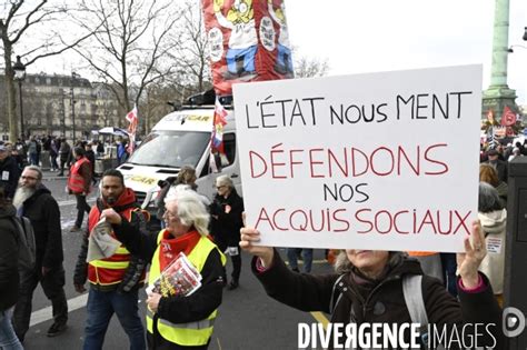 La Manifestation Contre La Reforme Des Retraites Paris Le 16022023 5e Journée De