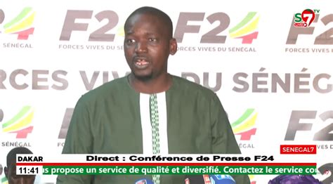 Suivez En Direct La Conférence De Presse F24 Vidéo Senegal7