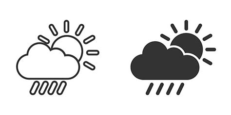 Sun Rain Cloud Transparent Icon Weather Design Thunderstorm Meteorology