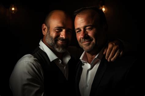 Premium AI Image Happy Male Couple Nontraditional Orientation Gay LGBT Romantic Relationship