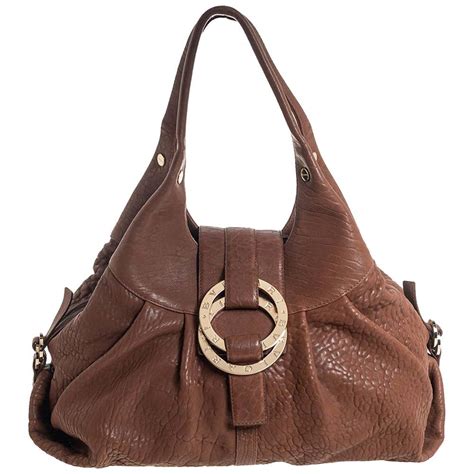 Bvlgari Tan Leather Chandra Hobo At 1stdibs