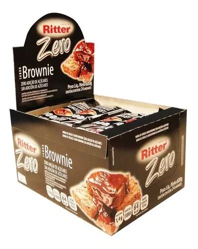 3 Caixas Barra Cereal Brownie Zero Açúcar 24u X 25g Ritter Frete grátis