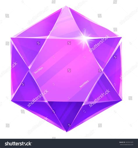 Illustration Hexagon Gem Element Creation Game Stock Illustration