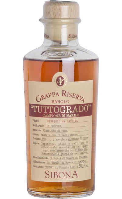 Grappa Di Barbaresco RISERVA Tutto Grado Piemonte Italia Sibona