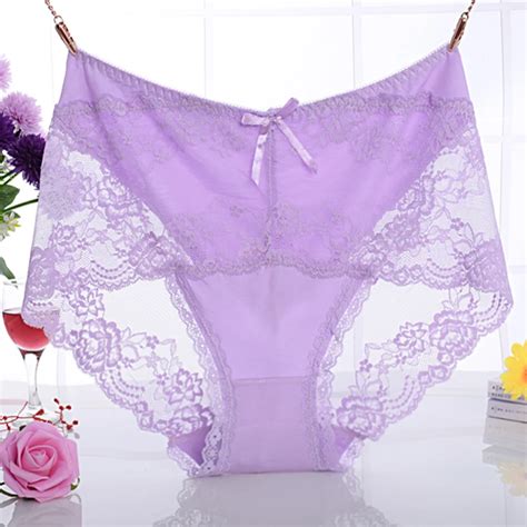 As13 Womens Sexy Lace Panties Seamless Cotton Breathable Panty Plus