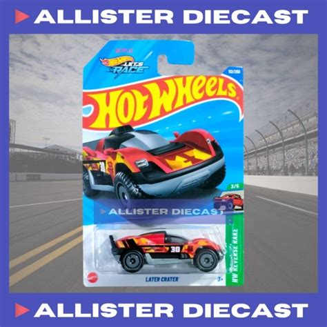 MERAH Hot Wheels Later Crater Red Hotwheels Later Red HW Reverse Rake Hot Wheels Lets Race