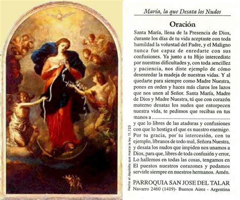 Tarjetas Y Oraciones Catolicas Virgen Desatanudos Oraci N