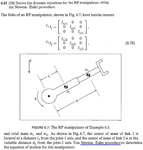 Derive The Dynamic Equations For The Rp Manipulator Using