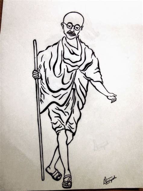 Gandhi Drawing at GetDrawings | Free download