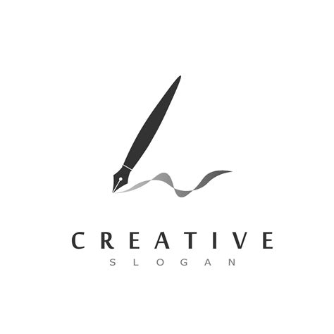 pen logo design symbol 13130054 Vector Art at Vecteezy