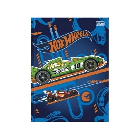 Caderno Brochura Capa Dura Hot Wheels Folhas Tilibra