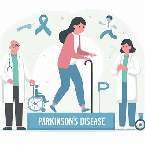 Premium Vector Parkinson Disease Flat Drawn Vector Illustration