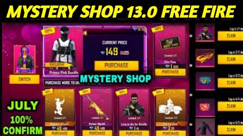 July Free Fire New Event Mystery Shop Free Fire Elite