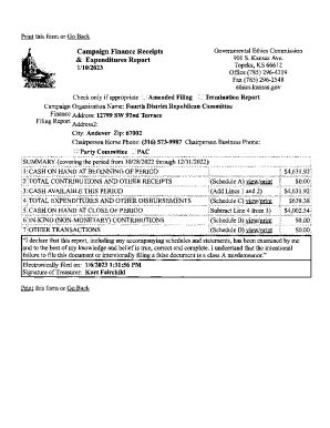 Fillable Online Ethics Ks Candidate Filing Forms Pdf Coffey