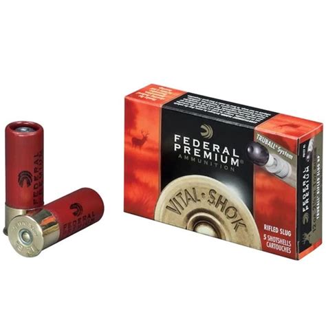 Buy Federal Premium Vital Shok 12 Gauge Ammo 2 3 4 1 Oz Truball Hp Rifled Slug Online Federal