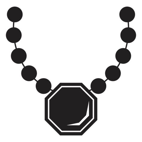 Bead Necklace With Pendant Icon Png And Svg Design For T Shirts