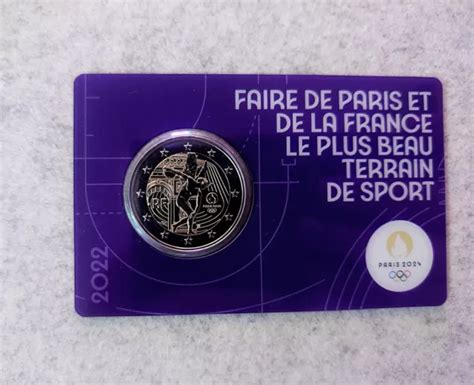 COINCARD BU 2 Euros 2022 JO Paris 2024 Olympic Games Violet France