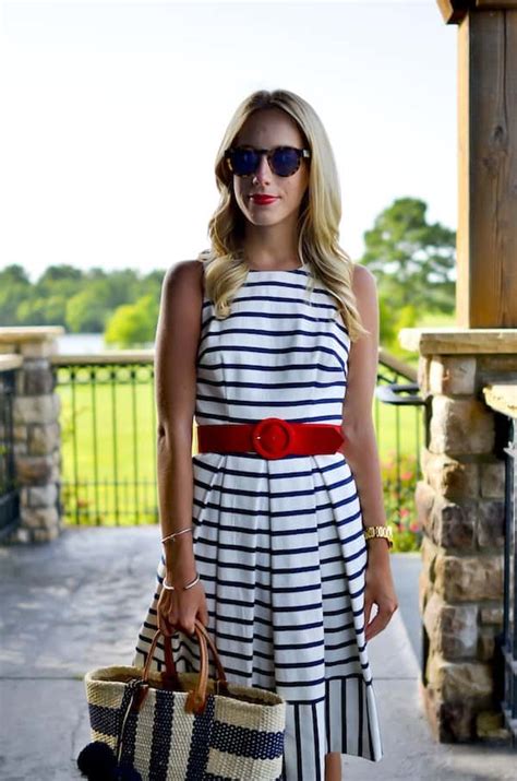 Navy And White Stripe Dress Katie S Bliss