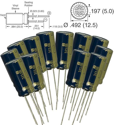 12x Panasonic Fc 470uf 35v Radial Capacitors 3000 Hrs 105c 10mm 10x20 Mm Ebay