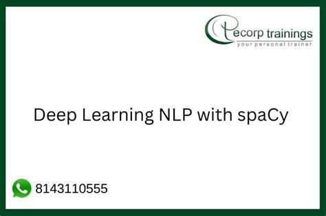 Nlp Natural Language Processing With Spacy Training Hyderabad India