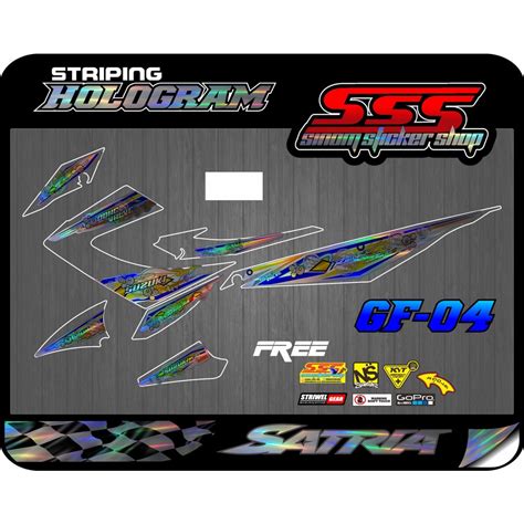 Jual Stiker List Striping Hologram Suzuki Satria Fu Facelift Kode Gf 04