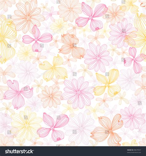 Pastel Floral Seamless Pattern Stock Vector Illustration 98679557