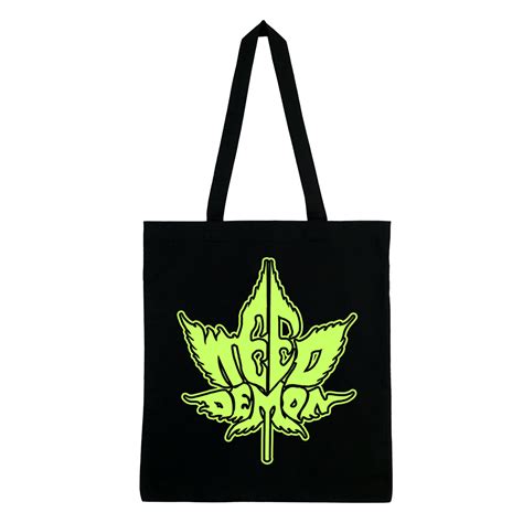 Weed Demon - Green Logo Tote Bag - Black – Heavy Threads