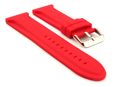 Silicone Watch Strap Jumbo Waterproof Red 28mm 02jo28ba03