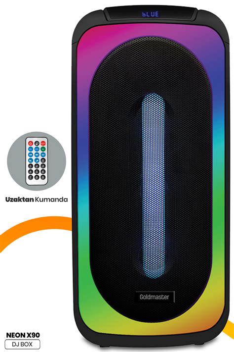 GOLDMASTER Taşınılabilir Kablosuz Bluetooth Hoparlör Led Işıklı Party ...