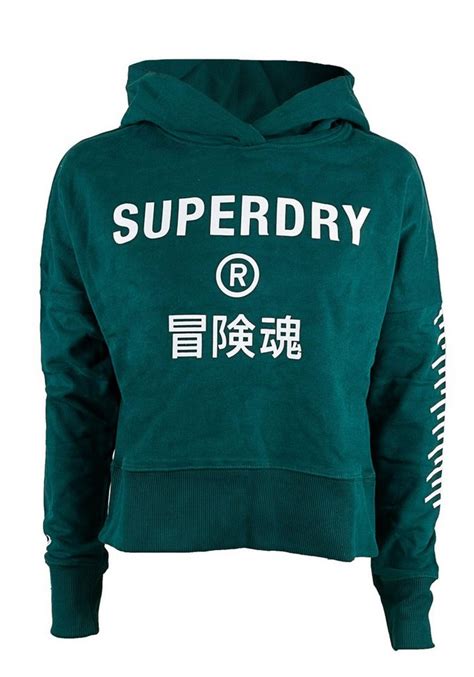 Superdry Kapuzensweatshirt Superdry Damen Hoodie Gerader Code Core