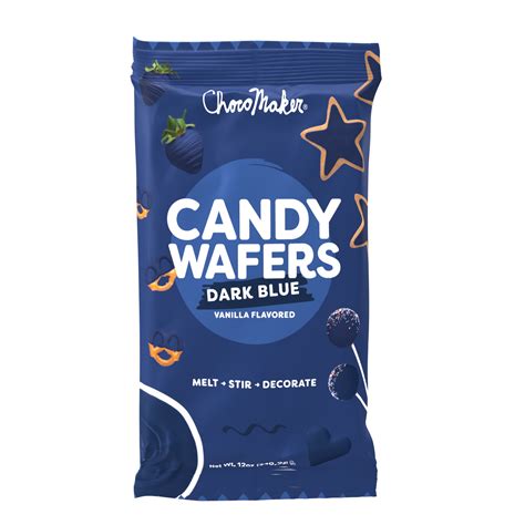 Chocomaker Dark Blue Vanilla Flavored Candy Wafers 12oz 3402g