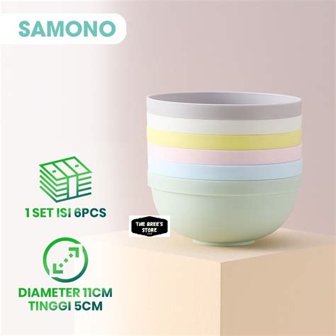 Jual Samono Mangkok Set Isi Pcs Plastik Microwaveable Stw B Shopee