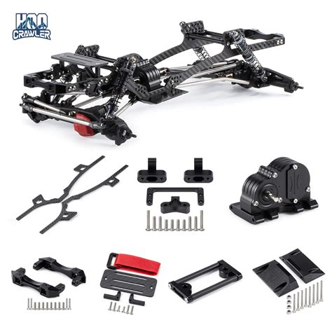 Hoocrawler Carbon Fiber Lcg Chassis Kit For 1 10 Rc Crawler Element Enduro Scx10 Iii Capra Trx4