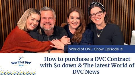 World Of Dvc Show Episode Purchase A Dvc Contract With Down