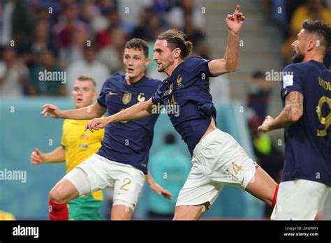 Al Wakrah Qatar 22nd Nov 2022 Adrien Rabiot Of France Scores With