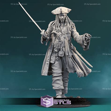 Captain Jack Sparrow Stl Files Standing V2 Specialstl