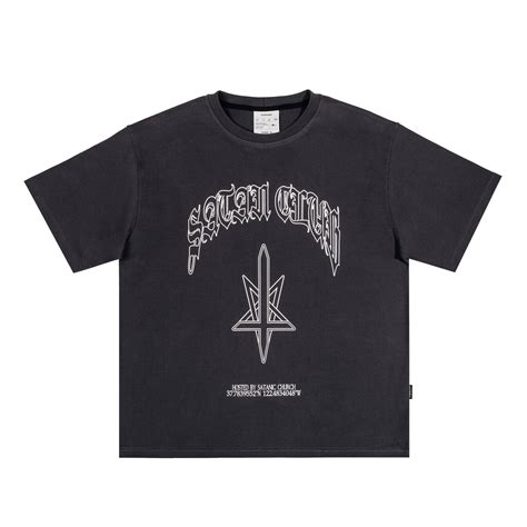 Футболка "Satan Club" grey от VSRAP – купить на официальном сайте