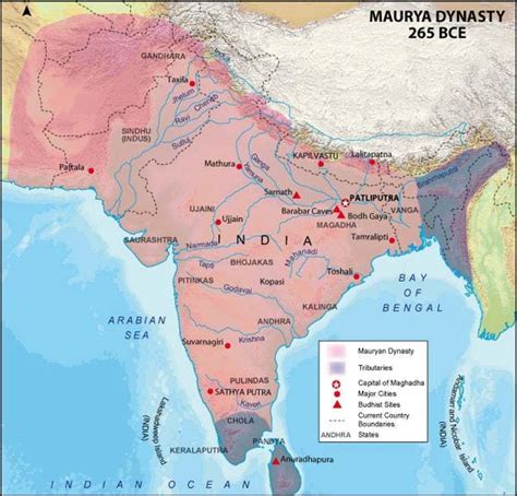 The Top 10 Greatest Empires Of India Ancient India Map Mauryan