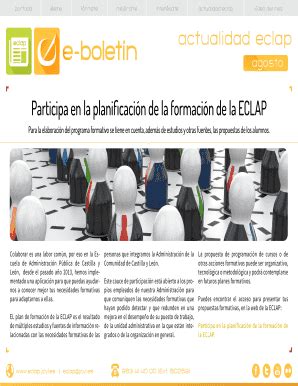 Fillable Online Eclaponline Jcyl Participa En La Planificaci N De La