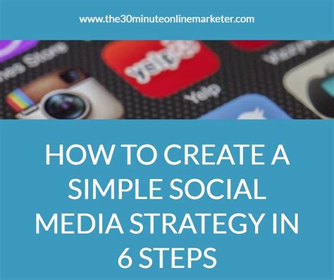 How To Create A Simple Social Media Strategy In 6 Steps The 30 Minute