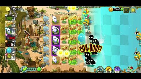 Pvz Big Wave Beach Day Best Plants Combo Youtube