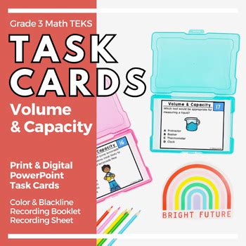 Rd Grade Teks Staar Task Cards Set Volume Capacity Powerpoint