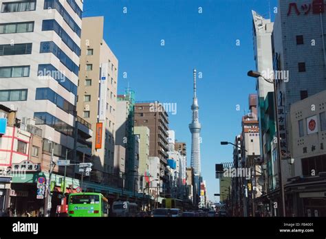 High Rise With Tokyo Sky Tree Tokyo Japan Stock Photo Alamy