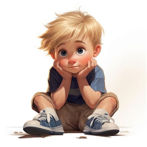 Premium AI Image | Little Boy Cartoon in Pixar Style